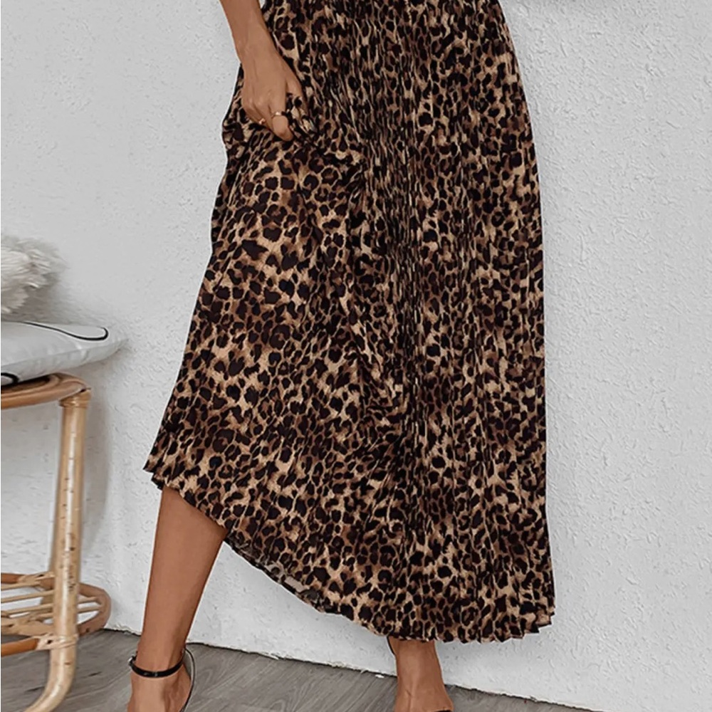 Leopard Print Maxi Skirt